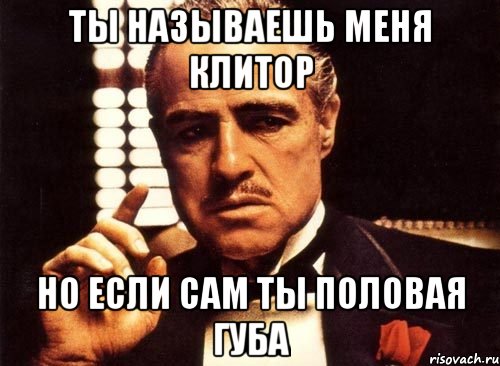 ты называешь меня клитор но если сам ты половая губа, Мем крестный отец