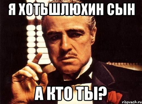 я хотьшлюхин сын а кто ты?, Мем крестный отец