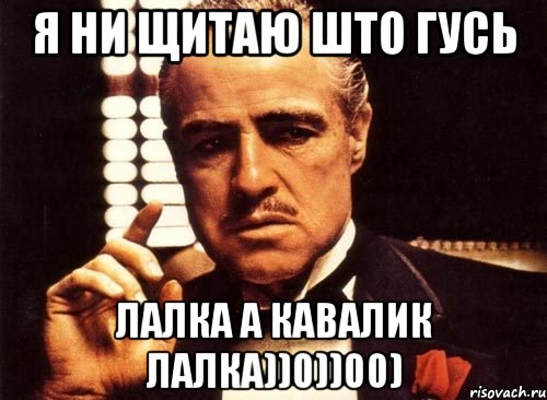 я ни щитаю што гусь лалка а кавалик лалка))0))00), Мем крестный отец