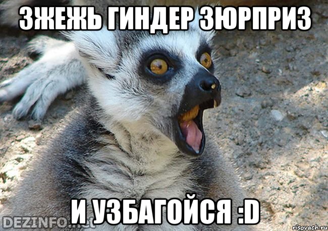 зжежь гиндер зюрприз и узбагойся :d