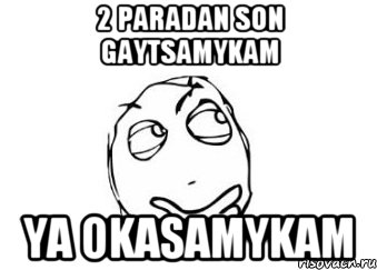 2 paradan son gaytsamykam ya okasamykam, Мем Мне кажется или