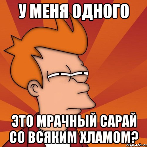 у меня одного это мрачный сарай со всяким хламом?, Мем Мне кажется или (Фрай Футурама)