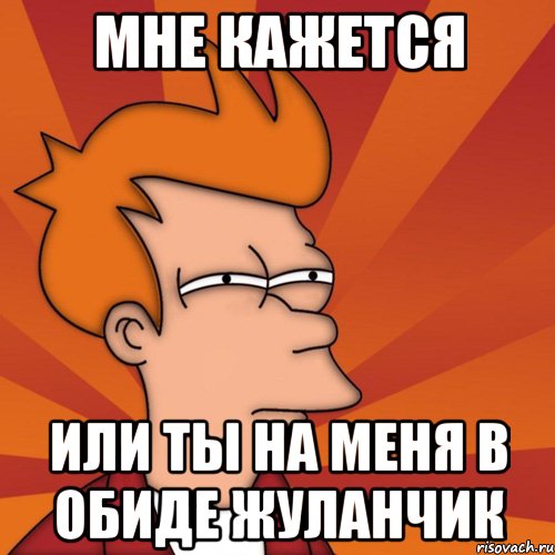 мне кажется или ты на меня в обиде жуланчик, Мем Мне кажется или (Фрай Футурама)
