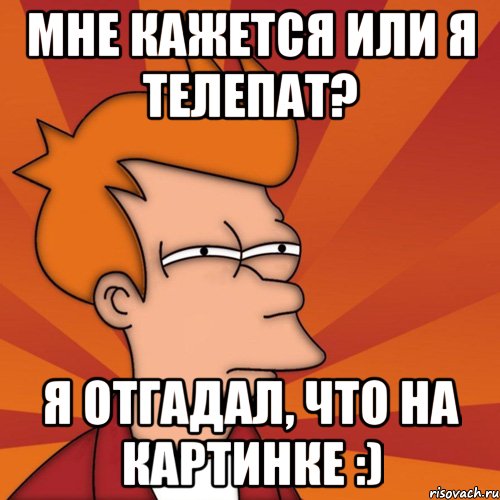 мне кажется или я телепат? я отгадал, что на картинке :), Мем Мне кажется или (Фрай Футурама)