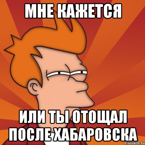 мне кажется или ты отощал после хабаровска, Мем Мне кажется или (Фрай Футурама)
