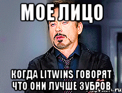 мое лицо когда litwins говорят что они лучше зубров