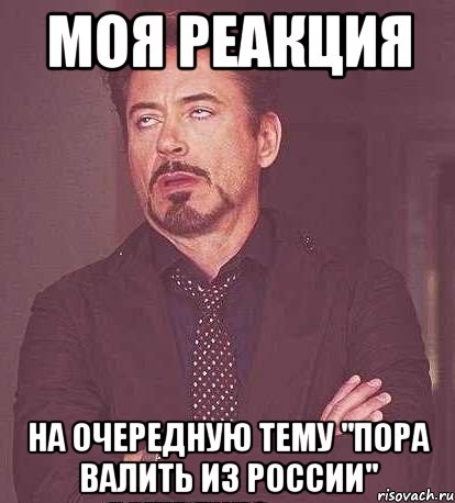 моя реакция на очередную тему "пора валить из россии", Мем  Мое выражение лица (вертик)