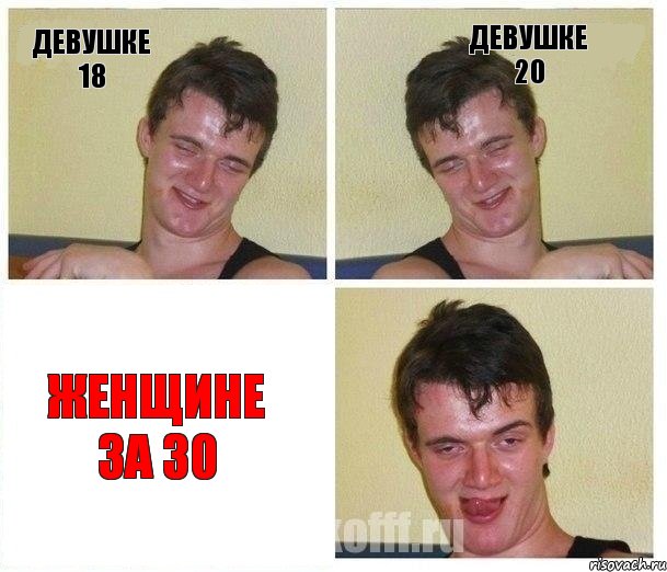 ДЕВУШКЕ 18 ДЕВУШКЕ 20 ЖЕНЩИНЕ ЗА 30, Комикс Не хочу (10 guy)