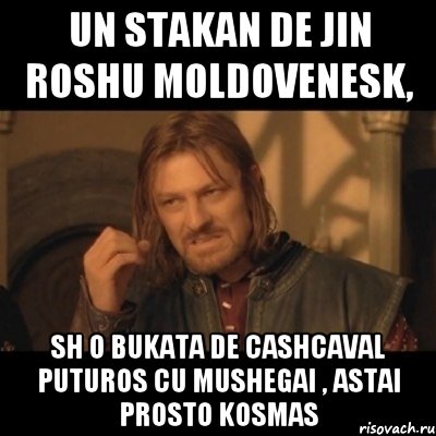 un stakan de jin roshu moldovenesk, sh o bukata de cashcaval puturos cu mushegai , astai prosto kosmas, Мем Нельзя просто взять