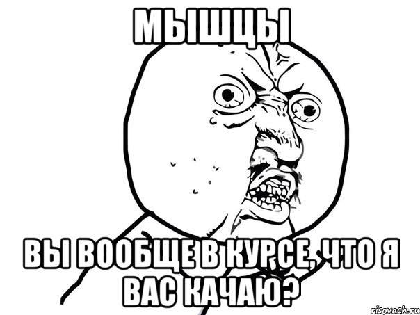 мышцы вы вообще в курсе, что я вас качаю?, Мем Ну почему (белый фон)