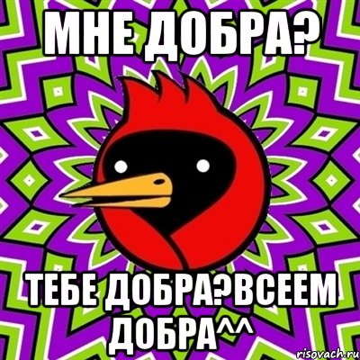 мне добра? тебе добра?всеем добра^^, Мем Омская птица