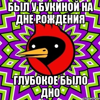 был у букиной на дне рождения глубокое было дно, Мем Омская птица