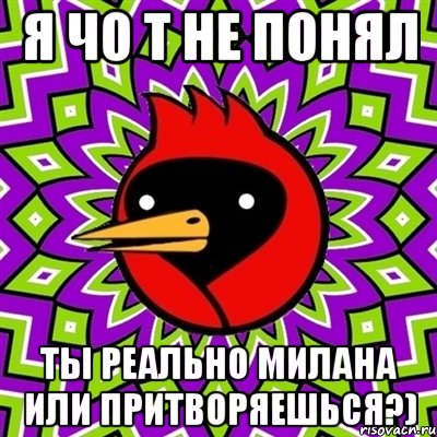 я чо т не понял ты реально милана или притворяешься?), Мем Омская птица