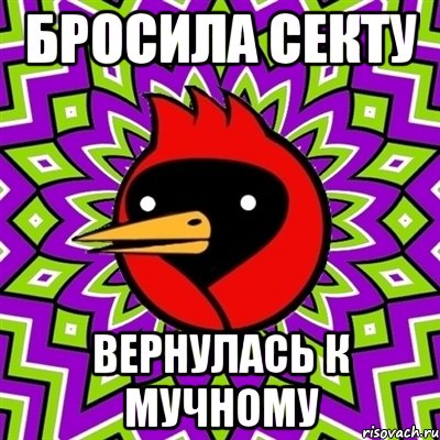 бросила секту вернулась к мучному, Мем Омская птица