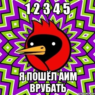 1 2 3 4 5 я пошёл аим врубать, Мем Омская птица