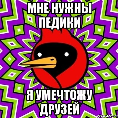 мне нужны педики я умечтожу друзей, Мем Омская птица