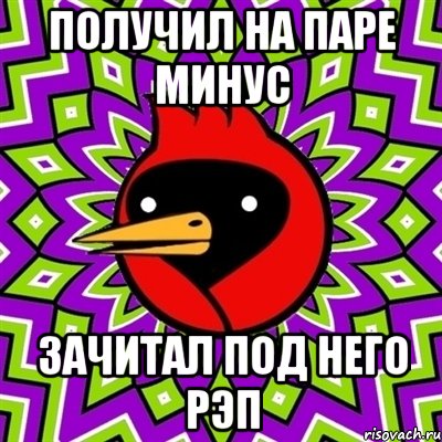 получил на паре минус зачитал под него рэп, Мем Омская птица