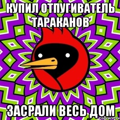 купил отпугиватель тараканов засрали весь дом, Мем Омская птица