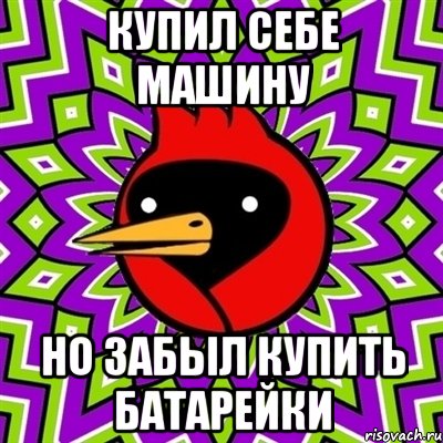 купил себе машину но забыл купить батарейки, Мем Омская птица