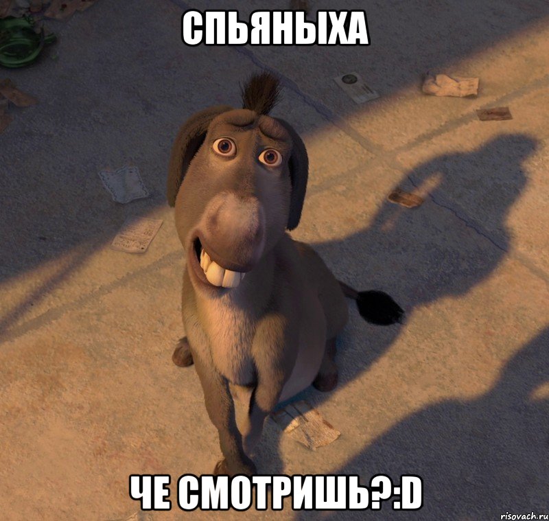 спьяныха че смотришь?:d, Мем Осёл