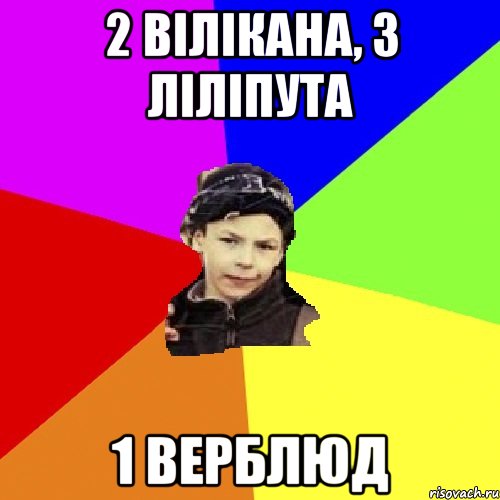 2 вілікана, 3 ліліпута 1 верблюд, Мем пацан з дворка