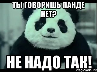 ты говоришь панде нет? не надо так!, Мем Не отказывай панде