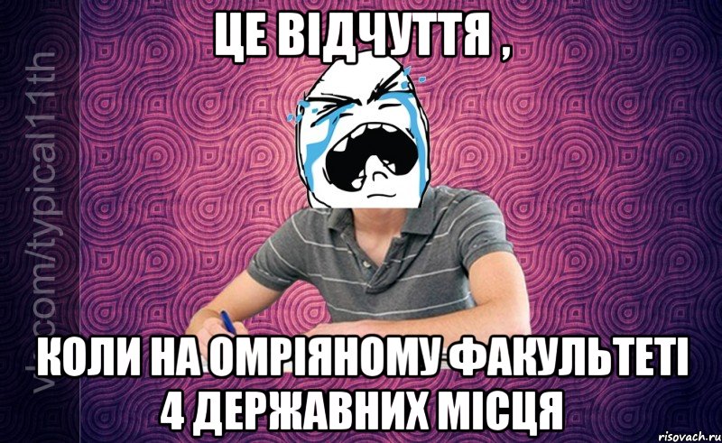 це відчуття , коли на омріяному факультеті 4 державних місця