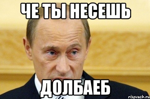 че ты несешь долбаеб, Мем путин