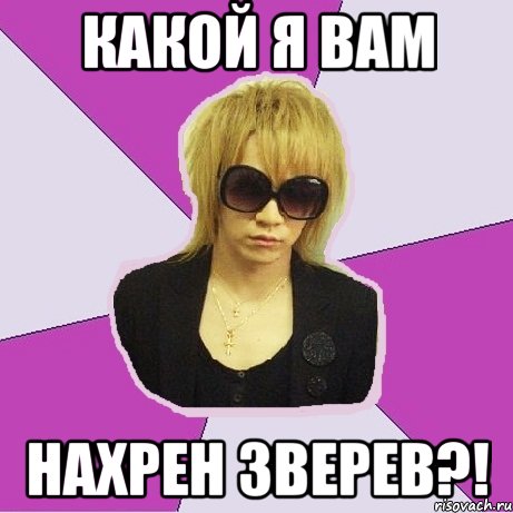 какой я вам нахрен зверев?!