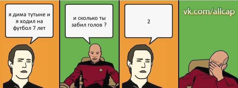 я дима тутыне и я ходил на футбол 7 лет и сколько ты забил голов ? 2, Комикс с Кепом