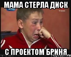 мама стерла диск с проектом бриня