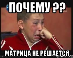 почему ?? матрица не решается
