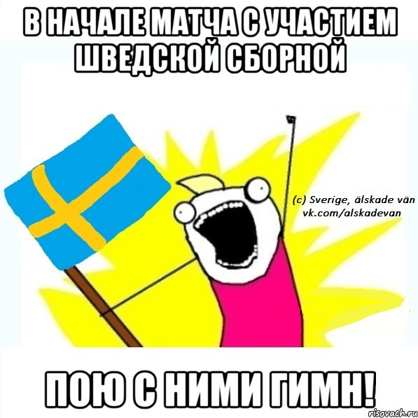 в начале матча с участием шведской сборной пою с ними гимн!