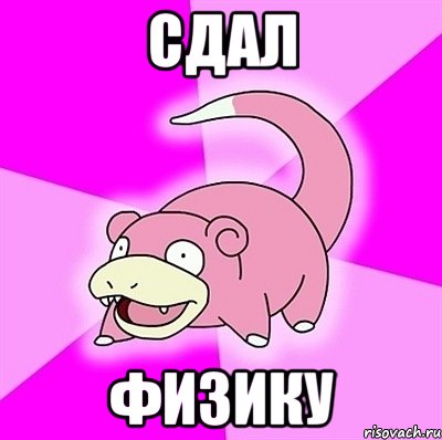 сдал физику, Мем слоупок