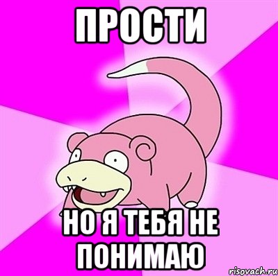 прости но я тебя не понимаю, Мем слоупок