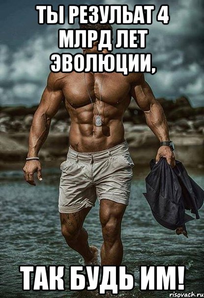 ты резульат 4 млрд лет эволюции, так будь им!, Мем сс