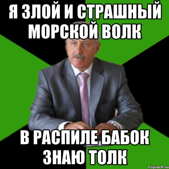 я злой и страшный морской волк в распиле бабок знаю толк