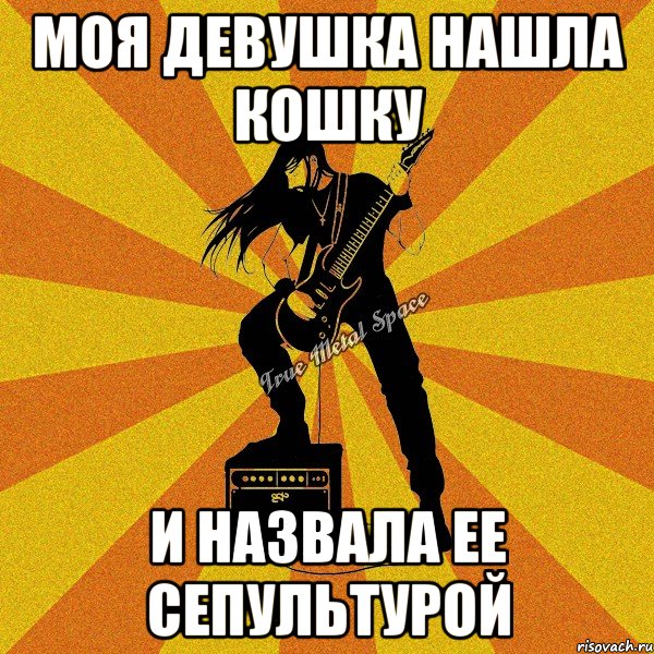моя девушка нашла кошку и назвала ее сепультурой