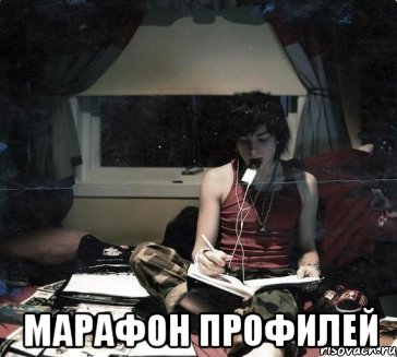  марафон профилей, Мем Типичный писатель фанфиков