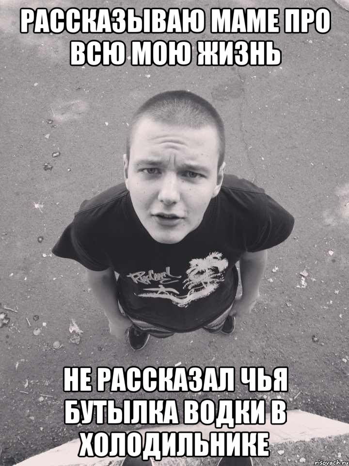 рассказываю маме про всю мою жизнь не рассказал чья бутылка водки в холодильнике