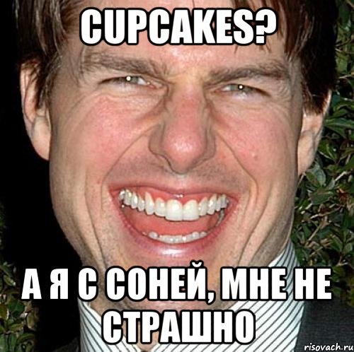 cupcakes? а я с соней, мне не страшно, Мем Том Круз