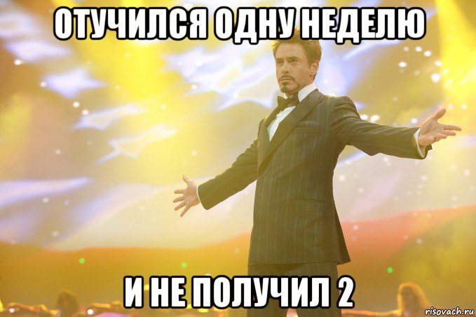 отучился одну неделю и не получил 2, Мем Тони Старк (Роберт Дауни младший)