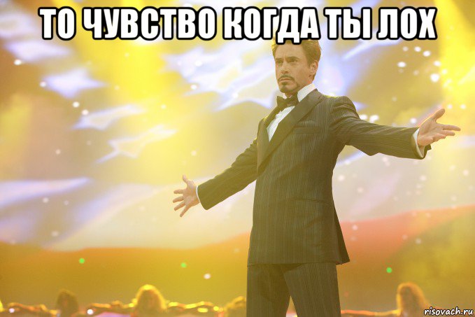 то чувство когда ты лох , Мем Тони Старк (Роберт Дауни младший)