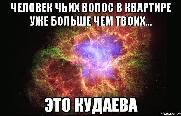 человек чьих волос в квартире уже больше чем твоих... это кудаева, Мем Туманность