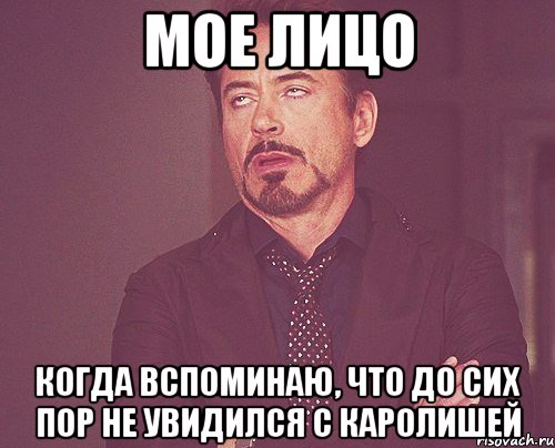 мое лицо когда вспоминаю, что до сих пор не увидился с каролишей, Мем твое выражение лица