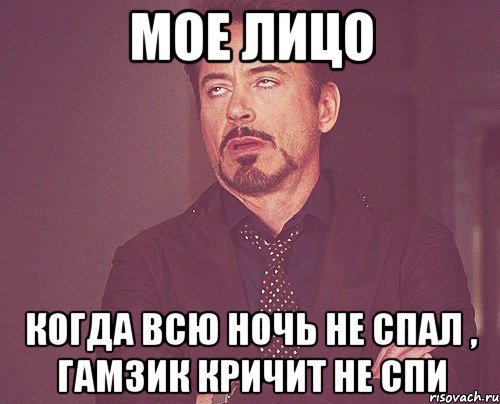 мое лицо когда всю ночь не спал , гамзик кричит не спи, Мем твое выражение лица