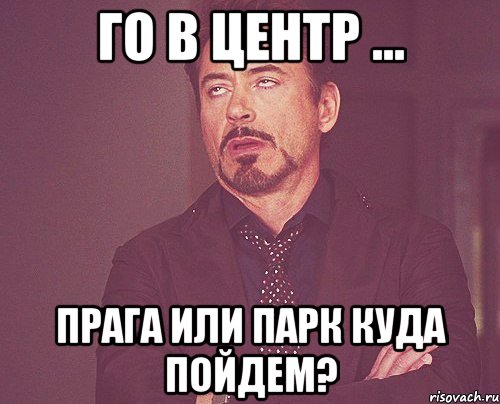 го в центр ... прага или парк куда пойдем?, Мем твое выражение лица