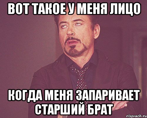 вот такое у меня лицо когда меня запаривает старший брат, Мем твое выражение лица