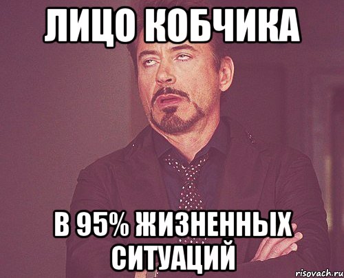 лицо кобчика в 95% жизненных ситуаций, Мем твое выражение лица