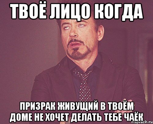 твоё лицо когда призрак живущий в твоём доме не хочет делать тебе чаёк, Мем твое выражение лица